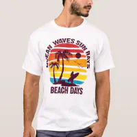 Retro Sunset Rays Wavy T-shirt Vintage Sunset Shirt Sunshine 