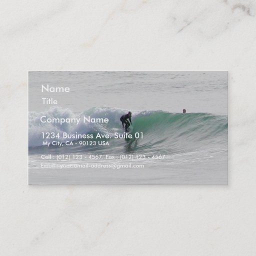Customizable Ocean Waves Surfing Surfers Business Card Templates