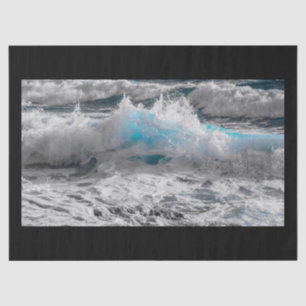 ocean waves tissue paper