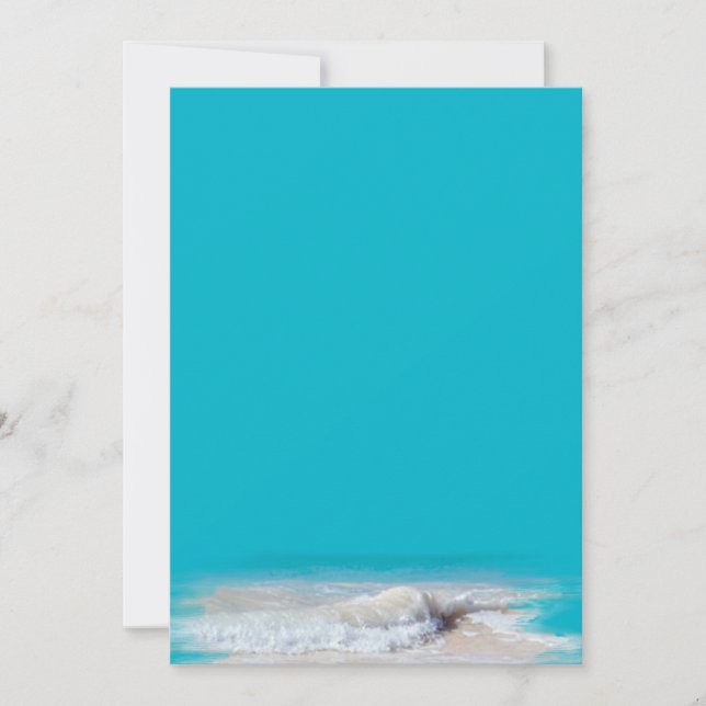 Ocean Waves Turquoise Blank Paper (Front)