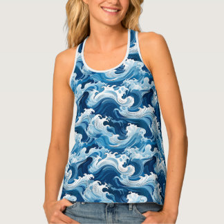 Ocean Waves Water Element Tank Top
