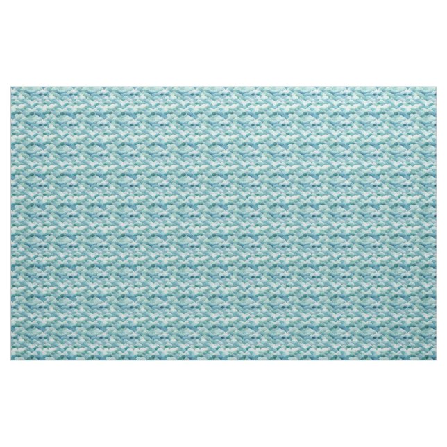 Ocean Waves watercolor modern cute pattern Fabric (Yard)