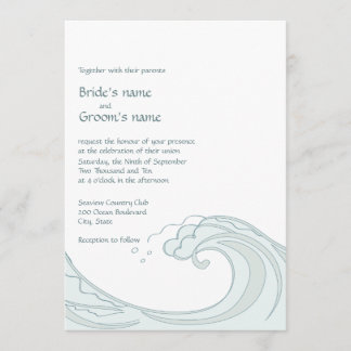 Ocean Waves Wedding Invitations