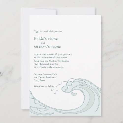 Ocean Waves Wedding Invitations