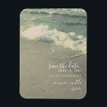 Ocean Waves Wedding Save The Date Magnet<br><div class="desc">A wedding save the date magnet featuring a photo of ocean waves crashing to the shore.</div>