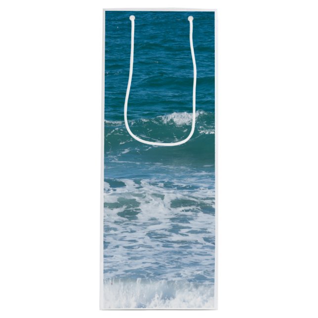 Ocean Waves Wine Gift Bag (Front)