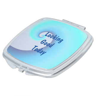 Ocean Waves With Saying Compact Mirror