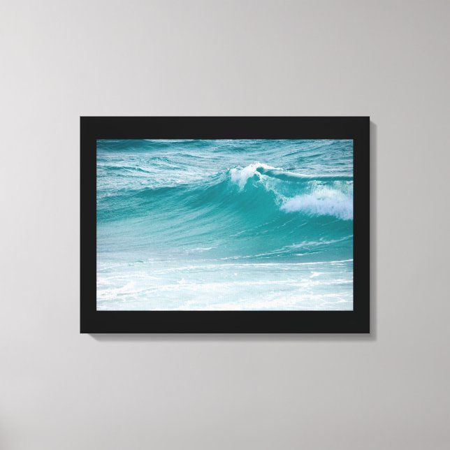 ocean waves wrapped canvas print (Front)