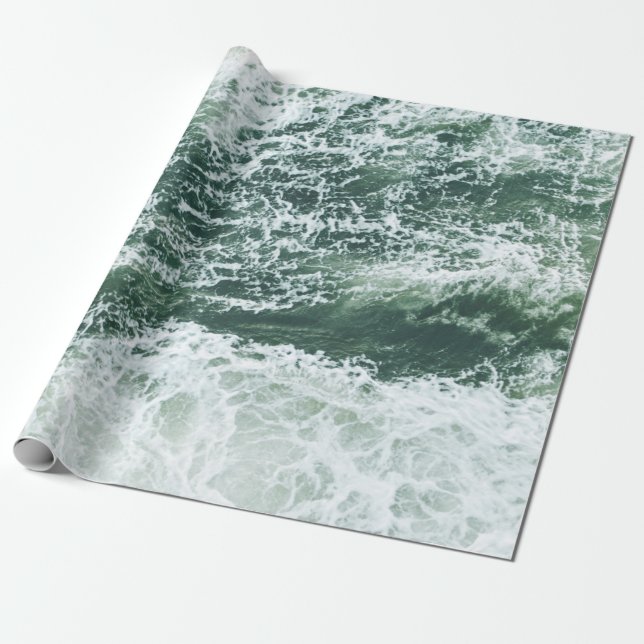 OCEAN WAVES WRAPPING PAPER (Unrolled)