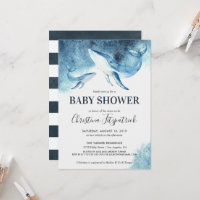 Editable Baby Shower Invitation Nautical Whale Baby Shower Invite Its -  Design My Party Studio