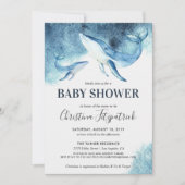 Ocean Whale Baby Shower Invitation (Front)