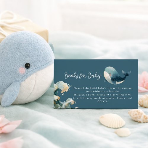 Ocean Whale Waves Turquoise Books for Baby Shower 