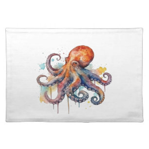 Ocean Whimsy: Colorful Octopus Cloth Placemat