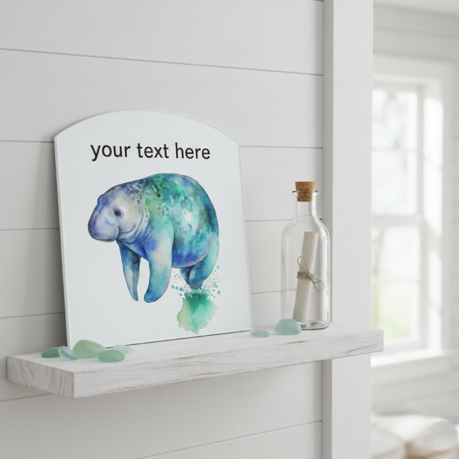 Ocean Whisper Manatee, custom Door Sign (Creator Uploaded)