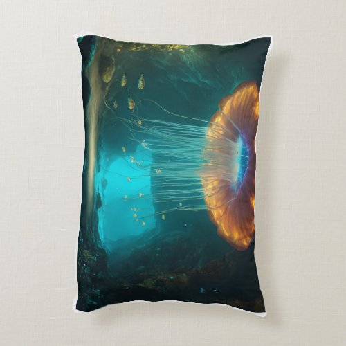 Ocean WhispersEnchanting Jellyfish Printed Pilllo Accent Pillow
