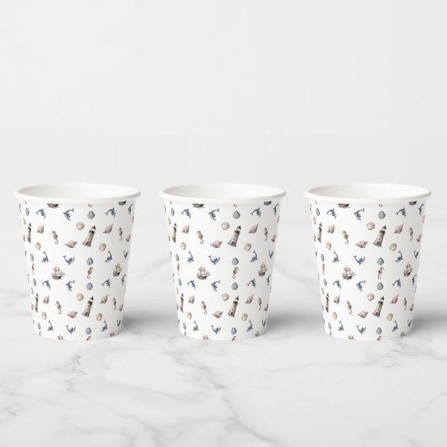 Ocean Whispers! Paper Cups (Multi)