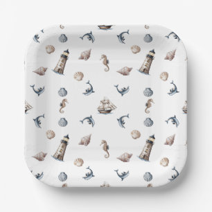 Ocean Whispers! Paper Plates