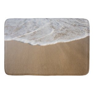 Ocean Whitewash on Beach Bathroom Mat