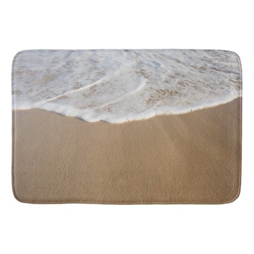 Ocean Whitewash on Beach Bathroom Mat