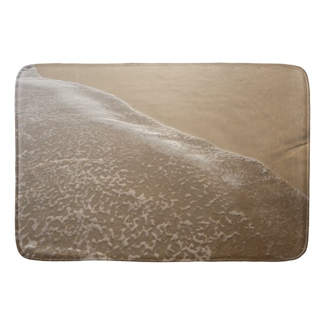 Ocean Whitewash on Beach Bathroom Mat (Front)