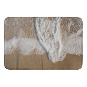 Ocean Whitewash on Beach Bathroom Mat