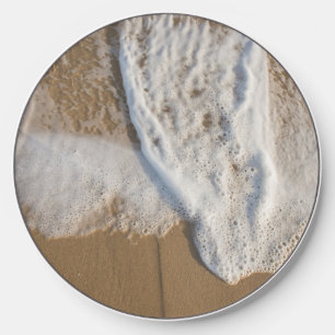 Ocean Whitewash on Beach Wireless Charger