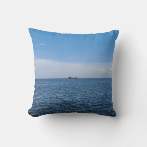 Ocean with a ship pillow