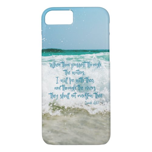 Ocean with Isaiah Bible Verse iPhone 87 Case