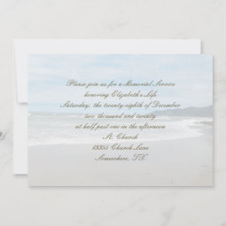 Ocean with Photo Memorial Service Invitations | Zazzle