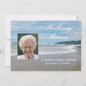 Ocean with Photo Memorial Service Invitations | Zazzle