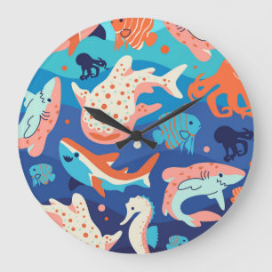 Ocean Wonders Large Clock