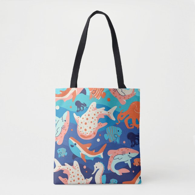 Ocean Wonders Tote Bag (Front)