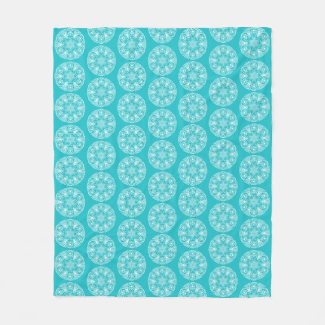 Oceana Mandala Fleece Blanket (Front)