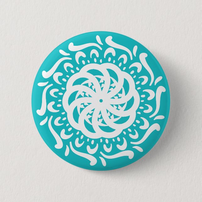 Oceana Mandala Pinback Button (Front)