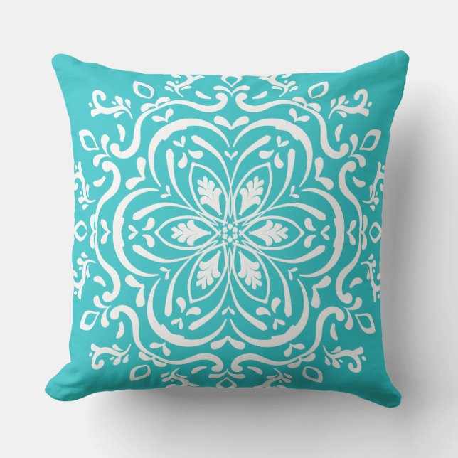 Oceana Mandala Throw Pillow (Front)