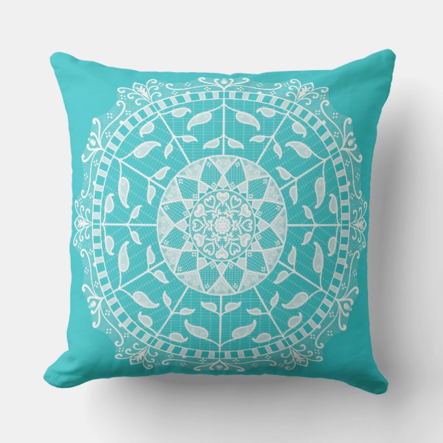 Oceana Mandala Throw Pillow (Front)