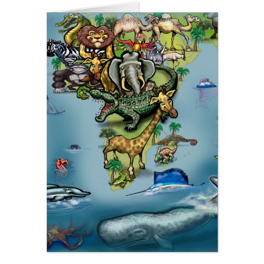 Oceania Africa World Map Cards (Front)