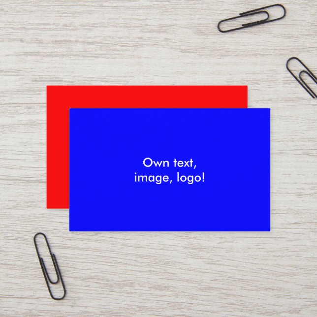 Oceania Business Cards Royal Blue-Red (Front/Back In Situ)