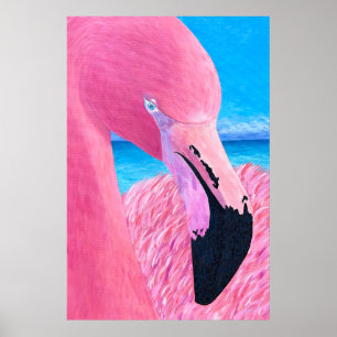 Oceania Flamingo Poster by Just Dahl