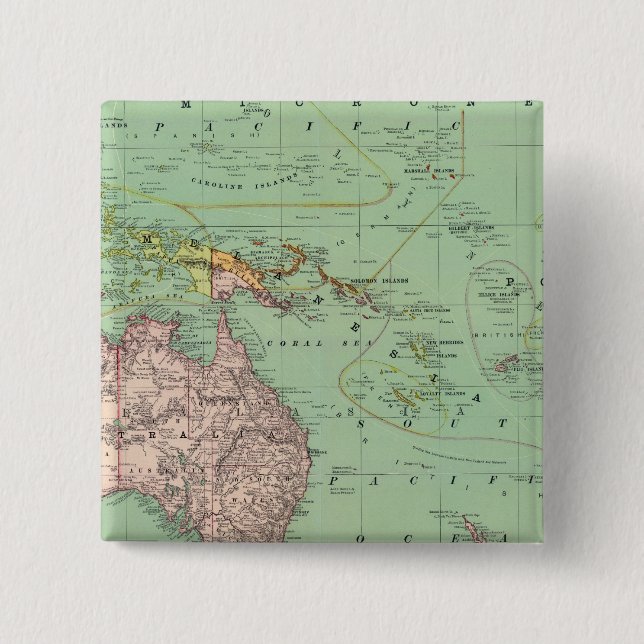 Oceania, Malaysia Pinback Button (Front)