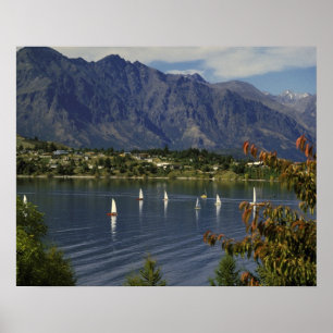 Oceania, New Zealand, South Island, Queenstwon. Poster