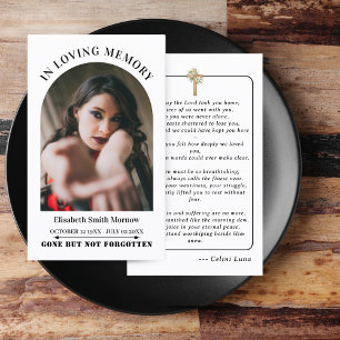 Oceania Simple Funeral Memorial Prayer Photo Card 