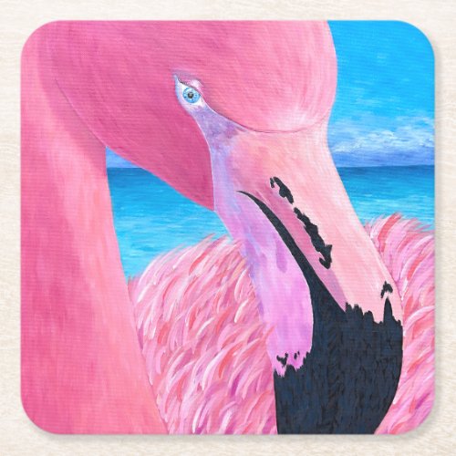 Oceania The Big Head Flamingo Paper Coaster