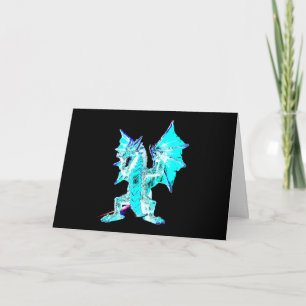 Oceanic Aqua Flame Dragon Mythical Creature Bold Card