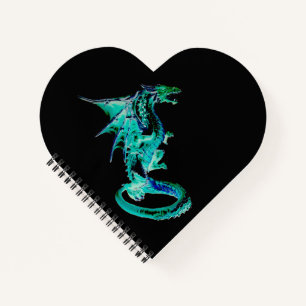 Oceanic Azure Dragon Mythical Marine Inspired Art Notebook