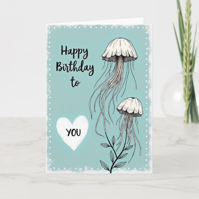 Oceanic Birthday Joy Card (Front)