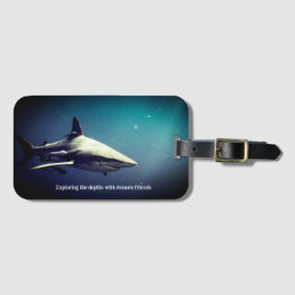 Oceanic Blacktip Shark Underwater Luggage Tag