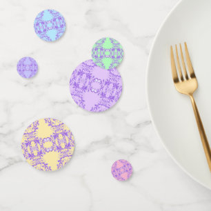 Oceanic Bloom: Purple Wave Harmony / Stylish Art Confetti