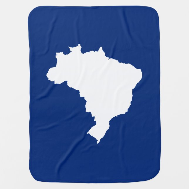 Oceanic Blue Festive Brazil at Emporio Moffa Baby Blanket (Front)
