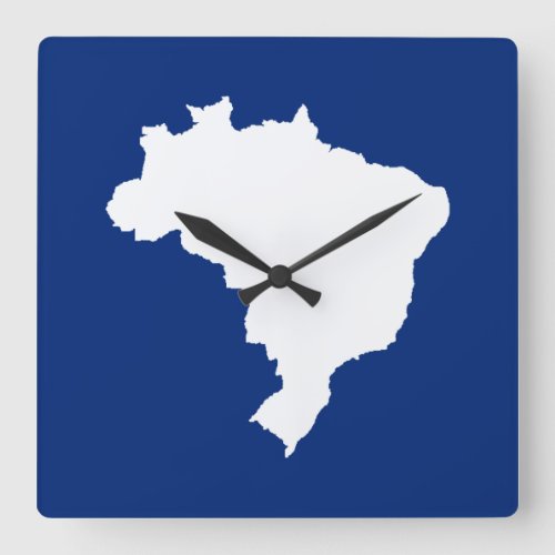 Oceanic Blue Festive Brazil at Emporio Moffa Square Wall Clock